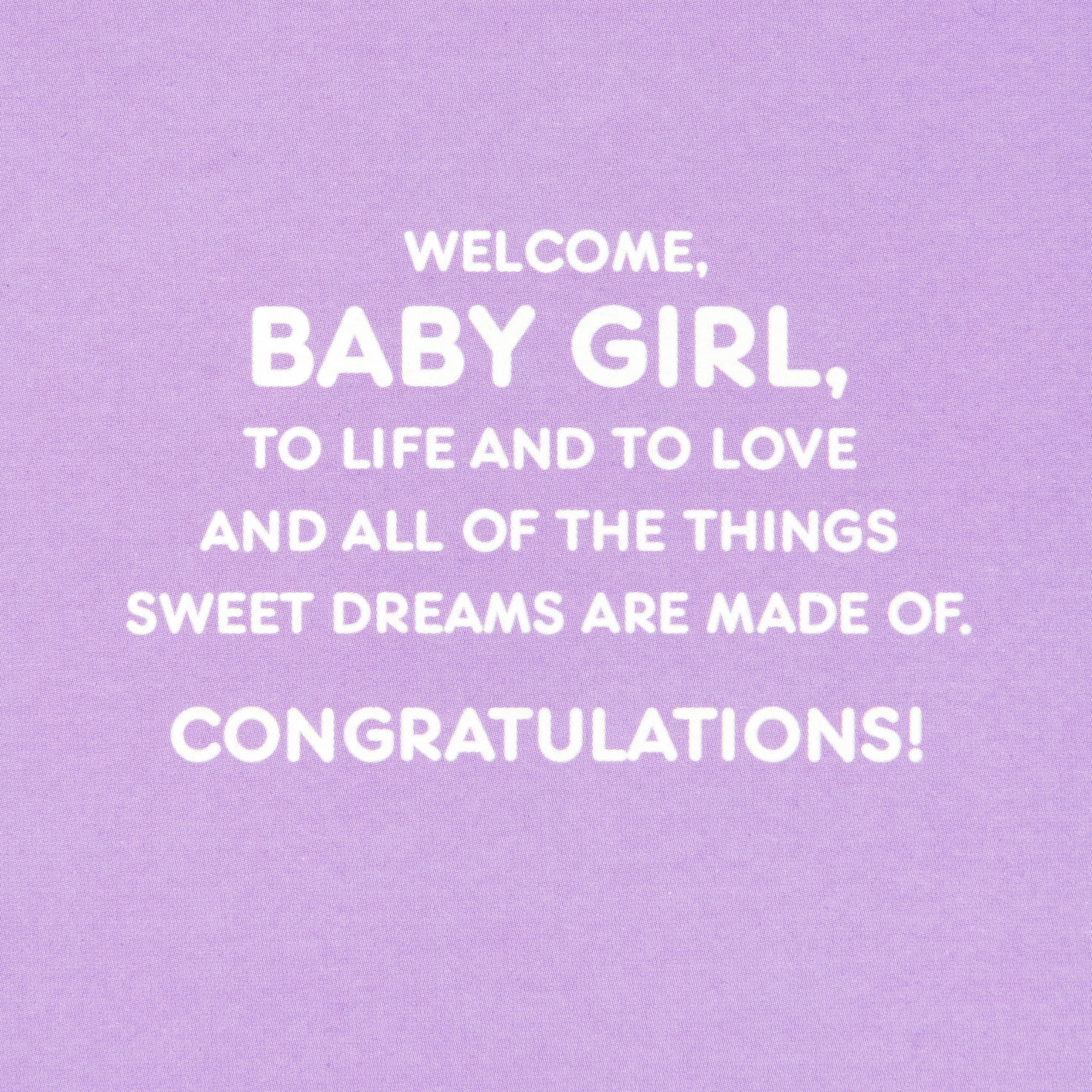 Pink Cat 100 Days New Baby Girl Card sentiment image number 2