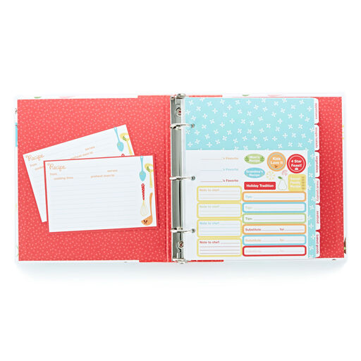Retro Recipe Organizer Binder, 