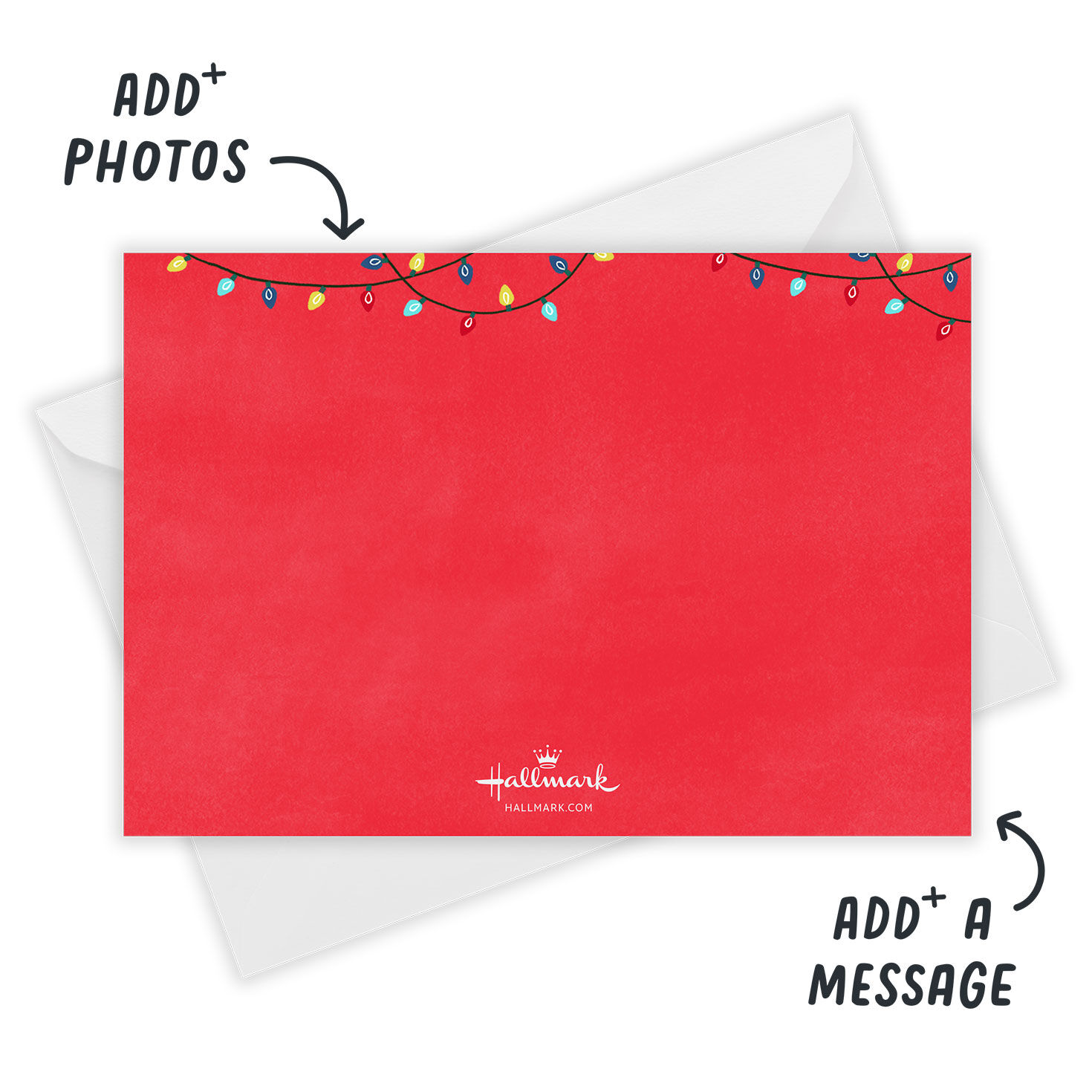 Santa Driving Bus Personalized Christmas Photo Card Open Card with Envelope indicating personalization image number 3