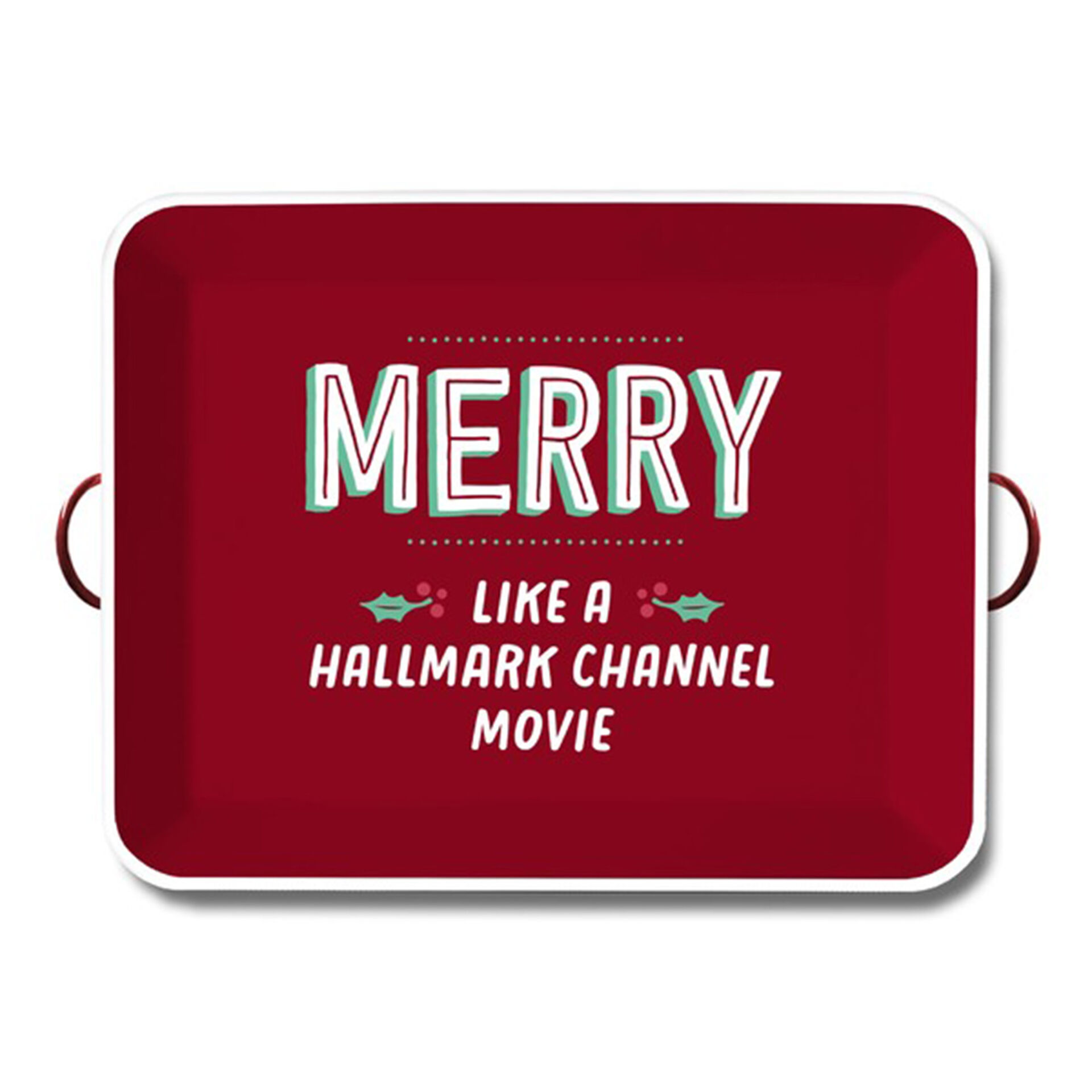 Merry Like A Hallmark Channel Movie Serving Tray 13x10 25 Kitchen Accessories Hallmark
