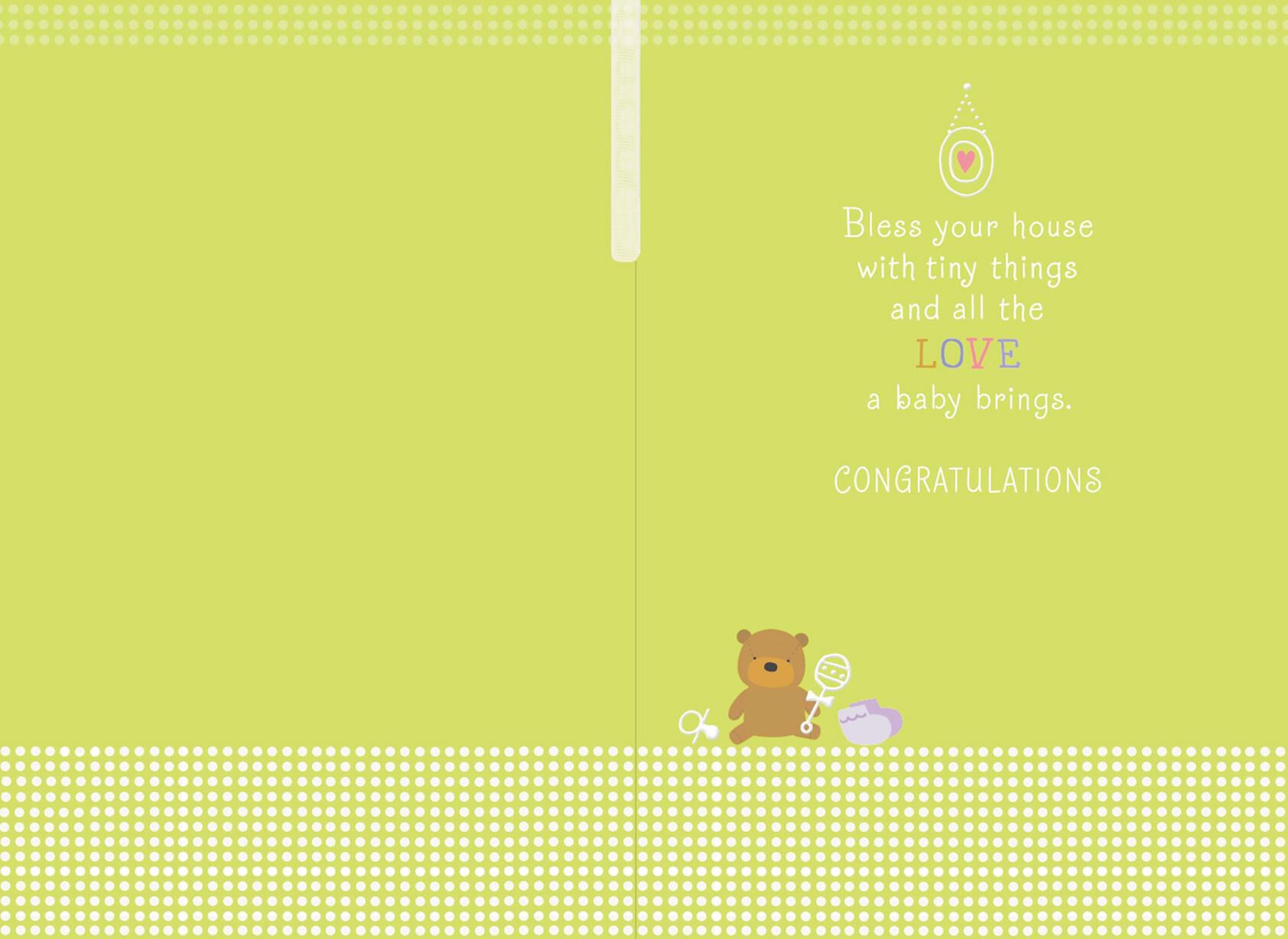 Bless Your House New Baby Card