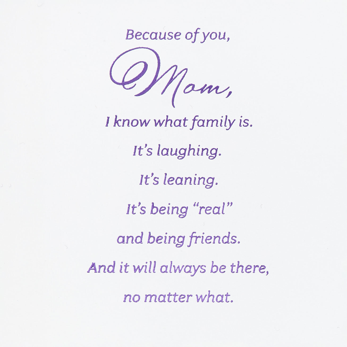 Because of You Birthday Card for Mom, , large image number 2