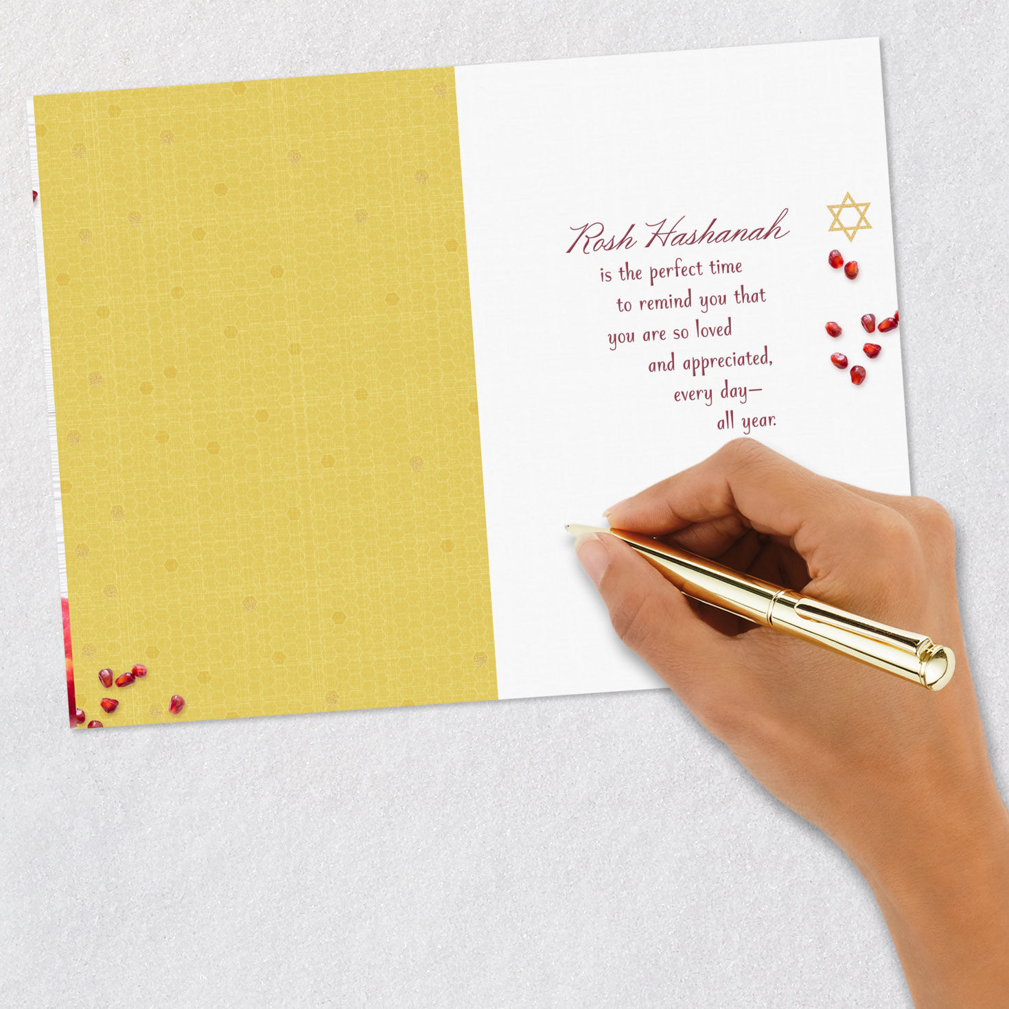 Apples & Honey Rosh Hashanah Card for Friend Signing card image number 6