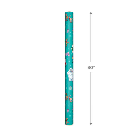 Rudolph the Red-Nosed Reindeer® Blue Christmas Wrapping Paper, 30 sq. ft., , large image number 4
