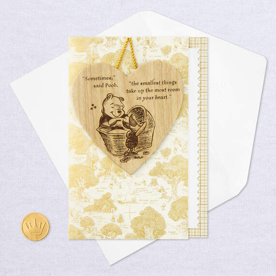 Disney Winnie the Pooh New Baby Card With Heart Decoration, , large image number 6