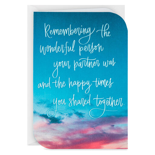 Thinking of You With Love Sympathy Card for Loss of Partner, 