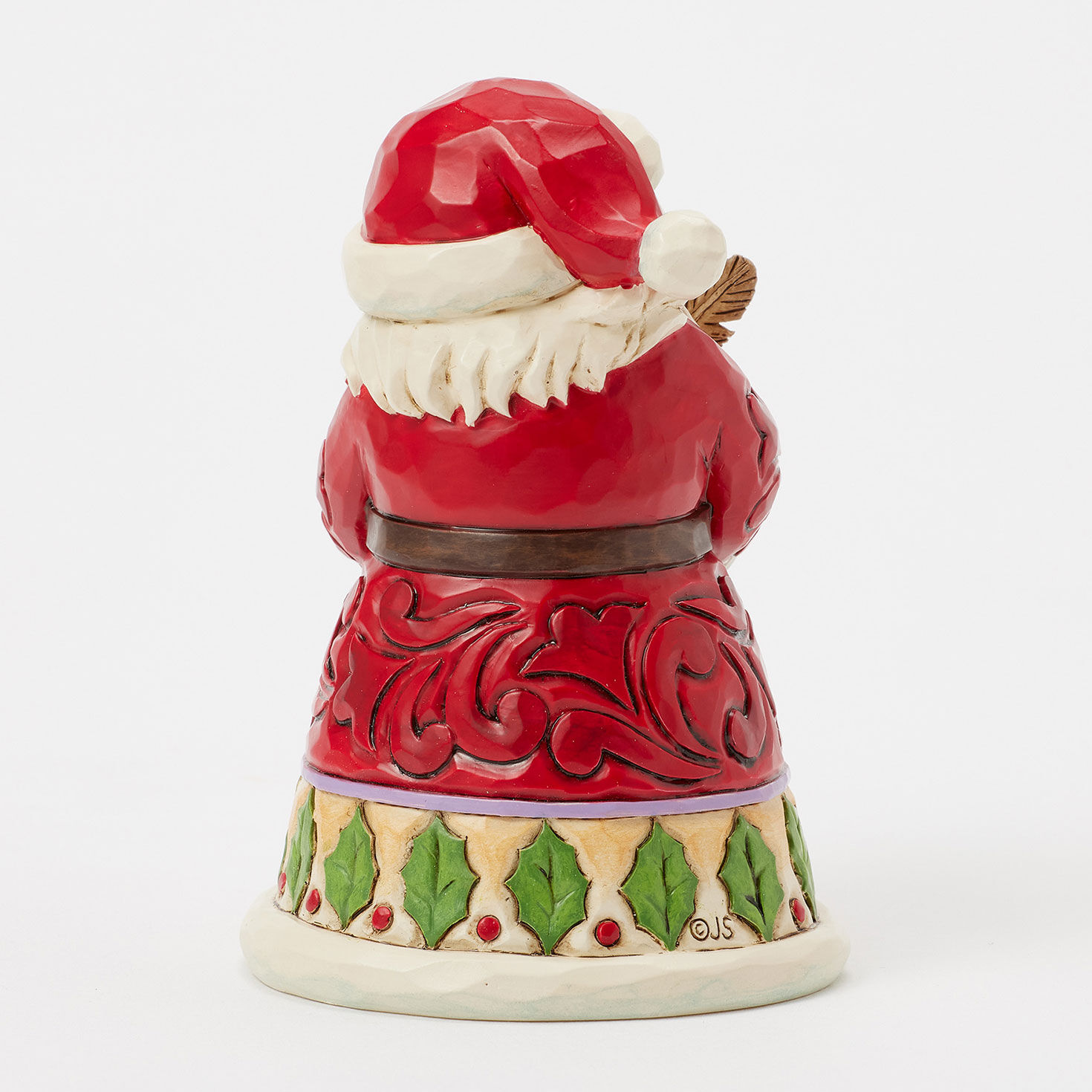 Jim Shore Santa Checking List Mini Figurine back image number 2
