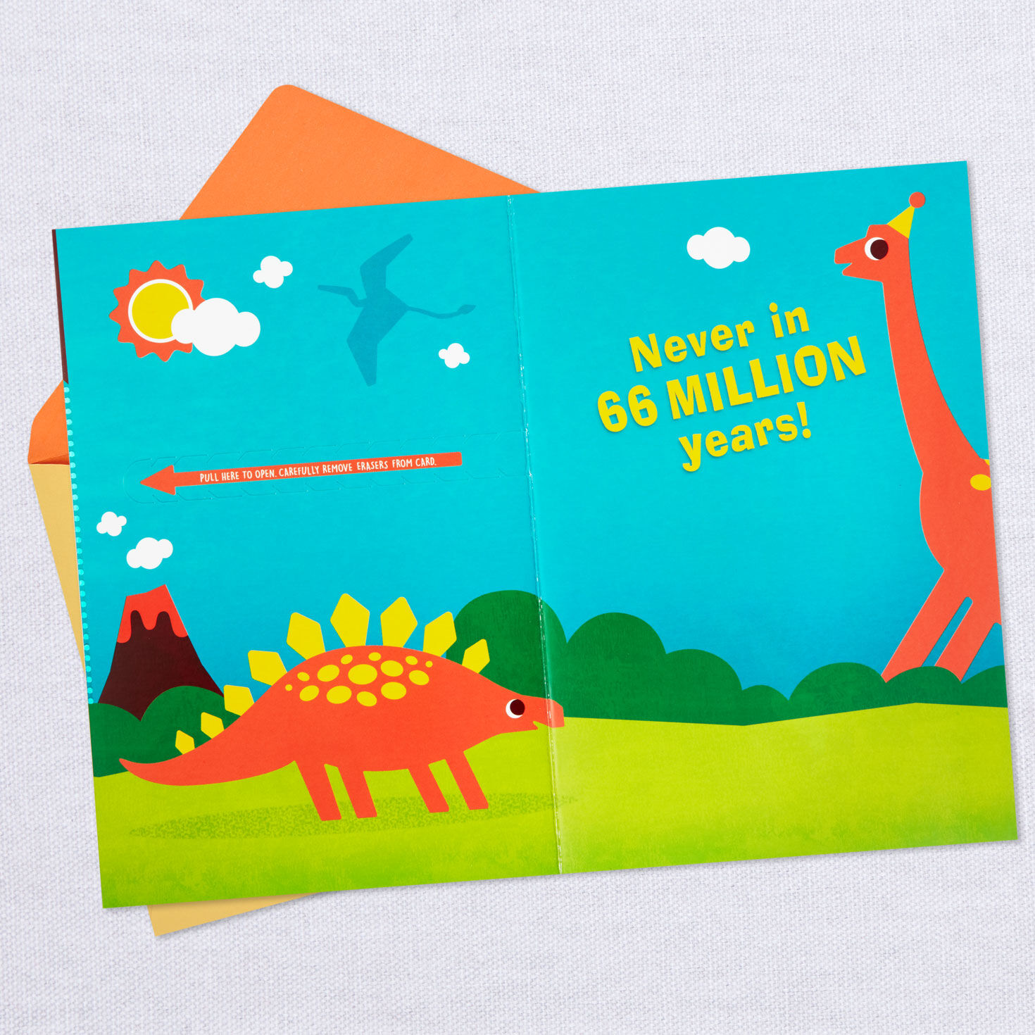 T-Riffic Kid Birthday Card With Dinosaur Erasers for only USD 6.59 | Hallmark