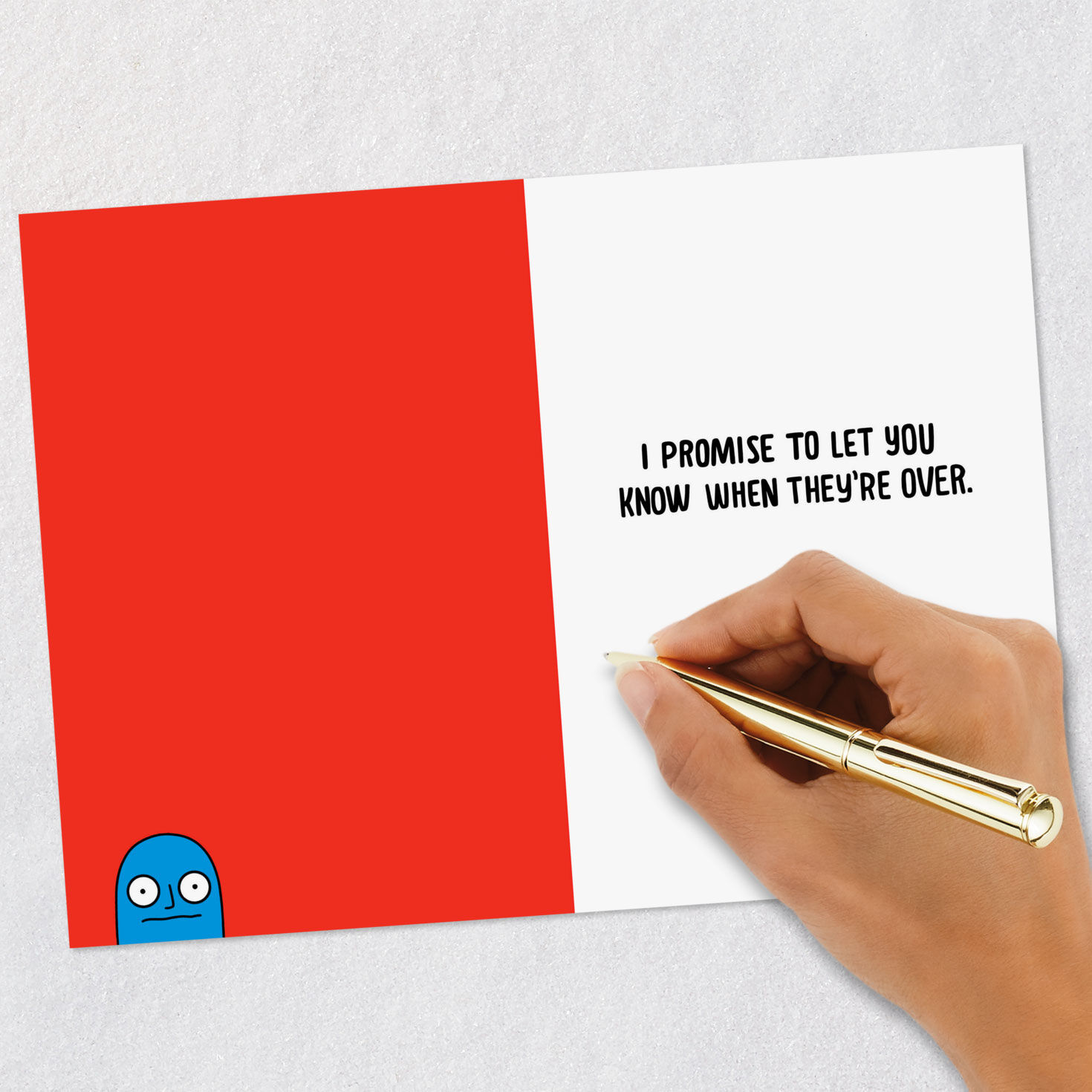 Red and White Funny Father's Day Card Signing card image number 6