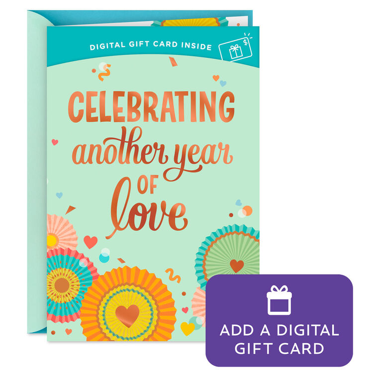 Another Year of Love Gift Card Greeting Anniversary Card