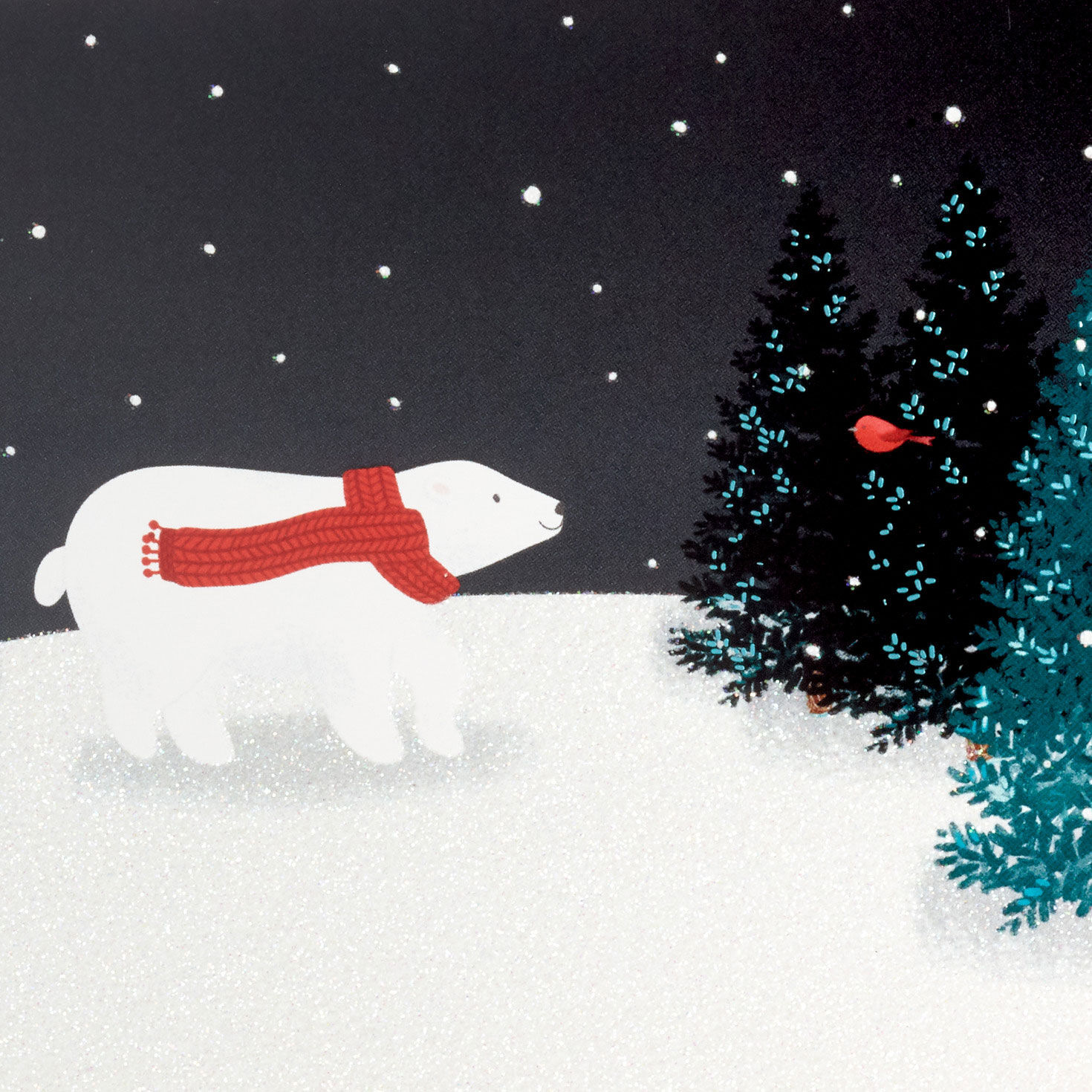 Polar Bear in Red Scarf Boxed Holiday Cards, Pack of 16, , large image number 5
