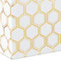 13" Gold Foil Hexagons on White Large Gift Bag, , large image number 5