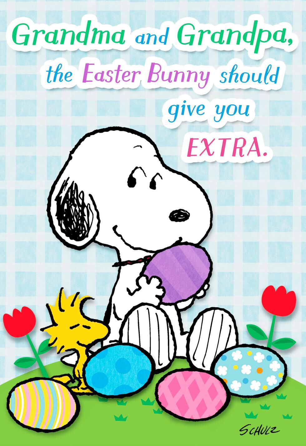 Peanuts® Snoopy Easter Card For Grandma and Grandpa