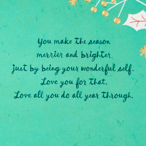 You Bring the Christmas Magic Christmas Card for Auntie, 