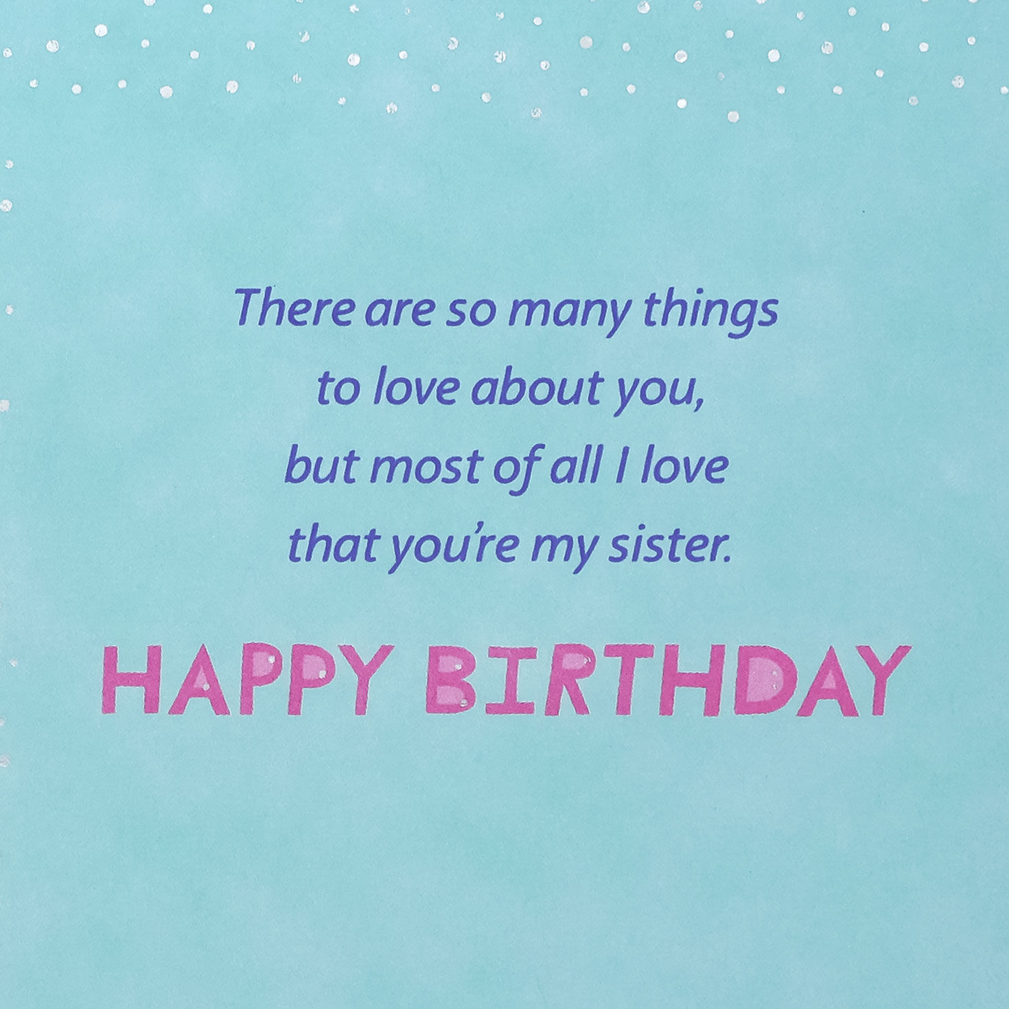 Pink Roses and Acrostic Poem Sister Birthday Card Sentiment image number 2