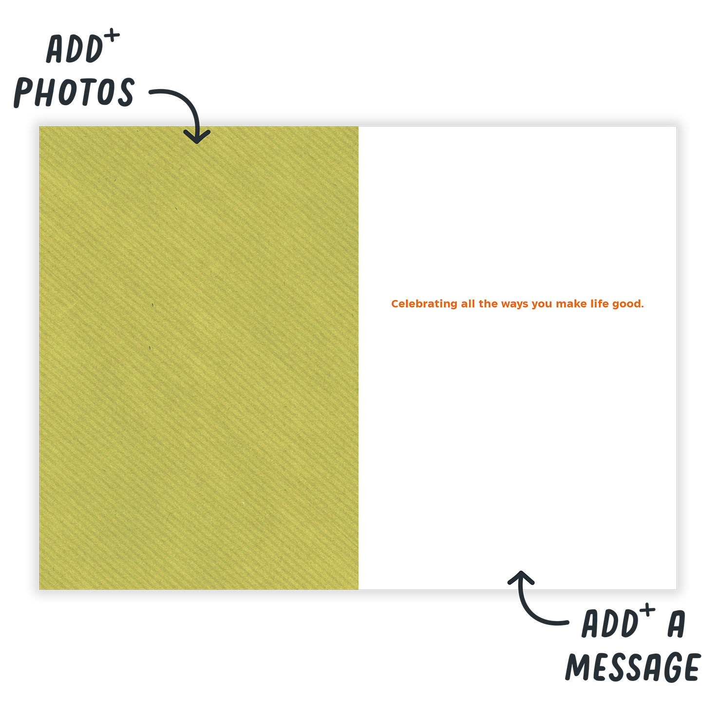 Retro Lettering Folded Birthday Photo Card  image number 3