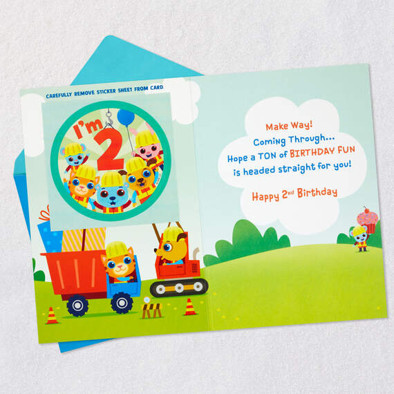 Tons of Birthday Fun 2nd Birthday Card With Sticker, , large image number 3