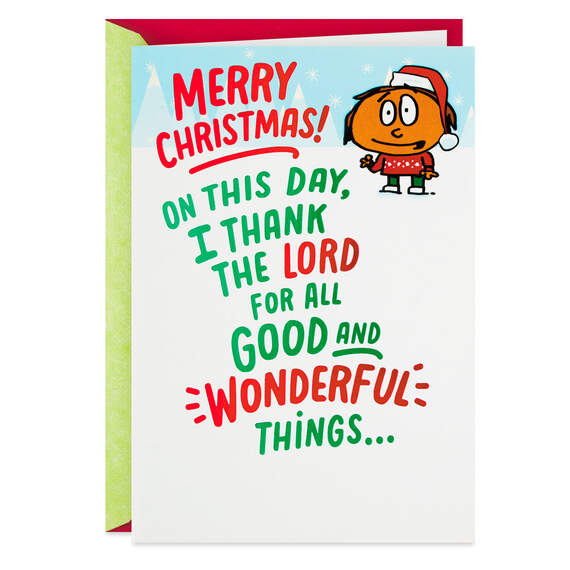 I Thank the Lord Funny Christmas Card, , large image number 1