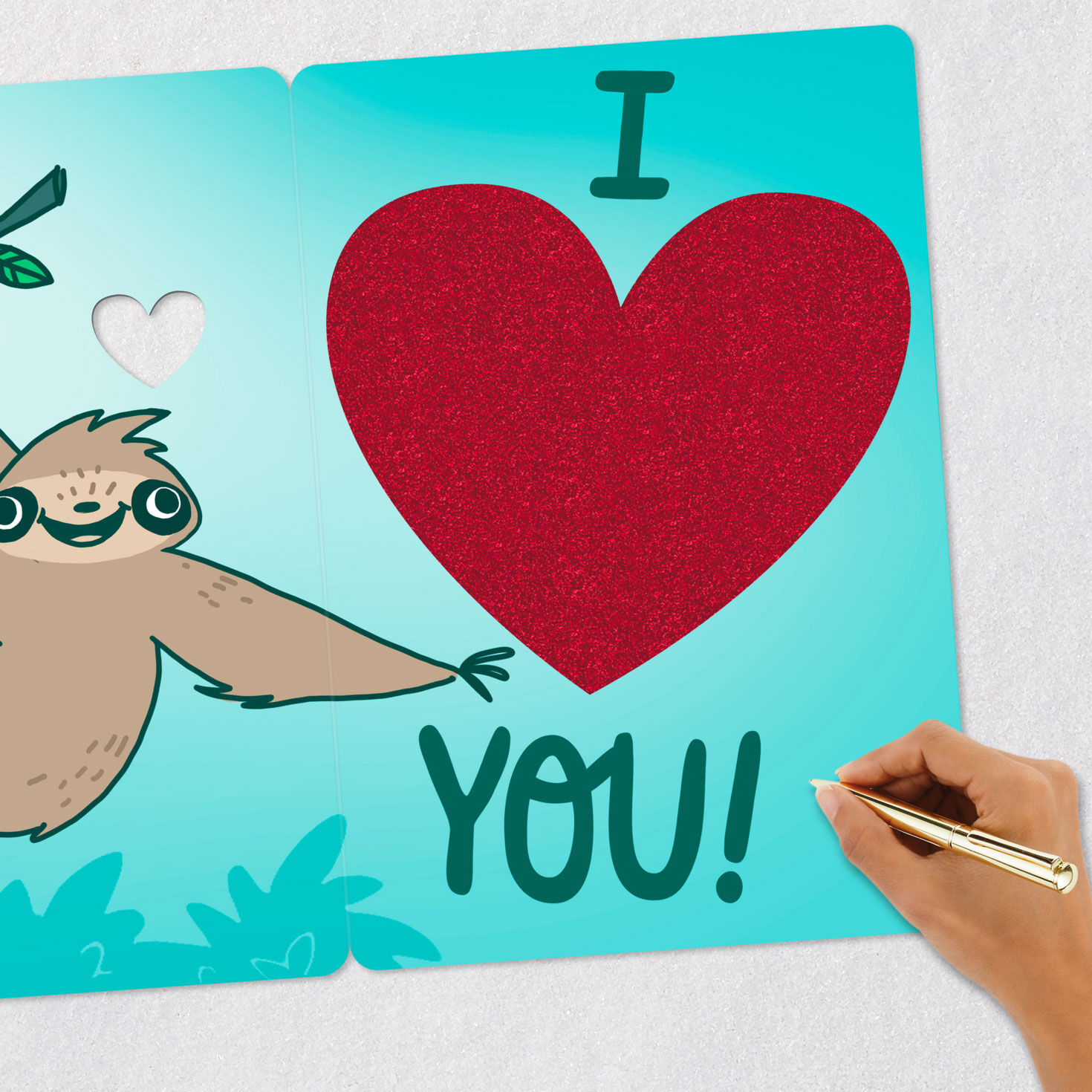 Jumbo I Huge Heart You Love Card, , large image number 5