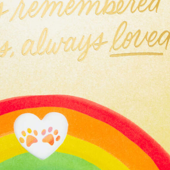 Always Remembered, Always Loved Sympathy Card for Loss of Dog, , large image number 4