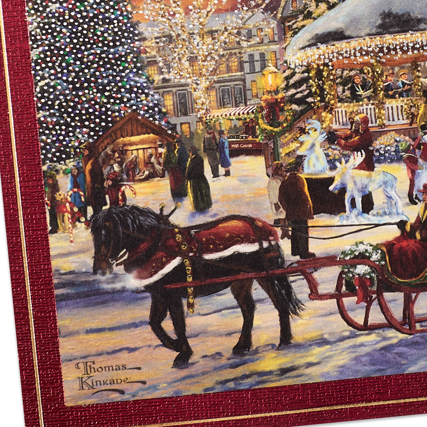 Thomas Kinkade The Christmas Festival Card Card Front Detail image number 5
