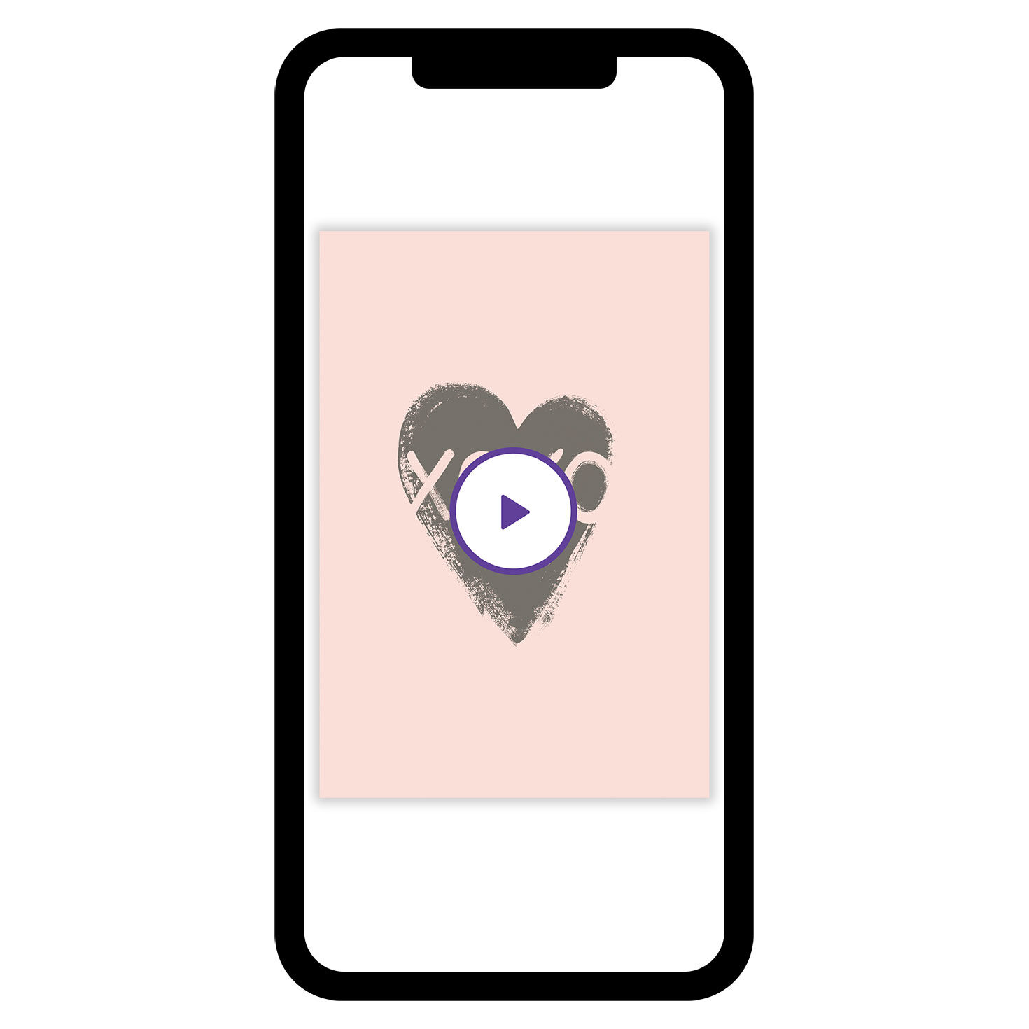 XOXO Heart Love eCard