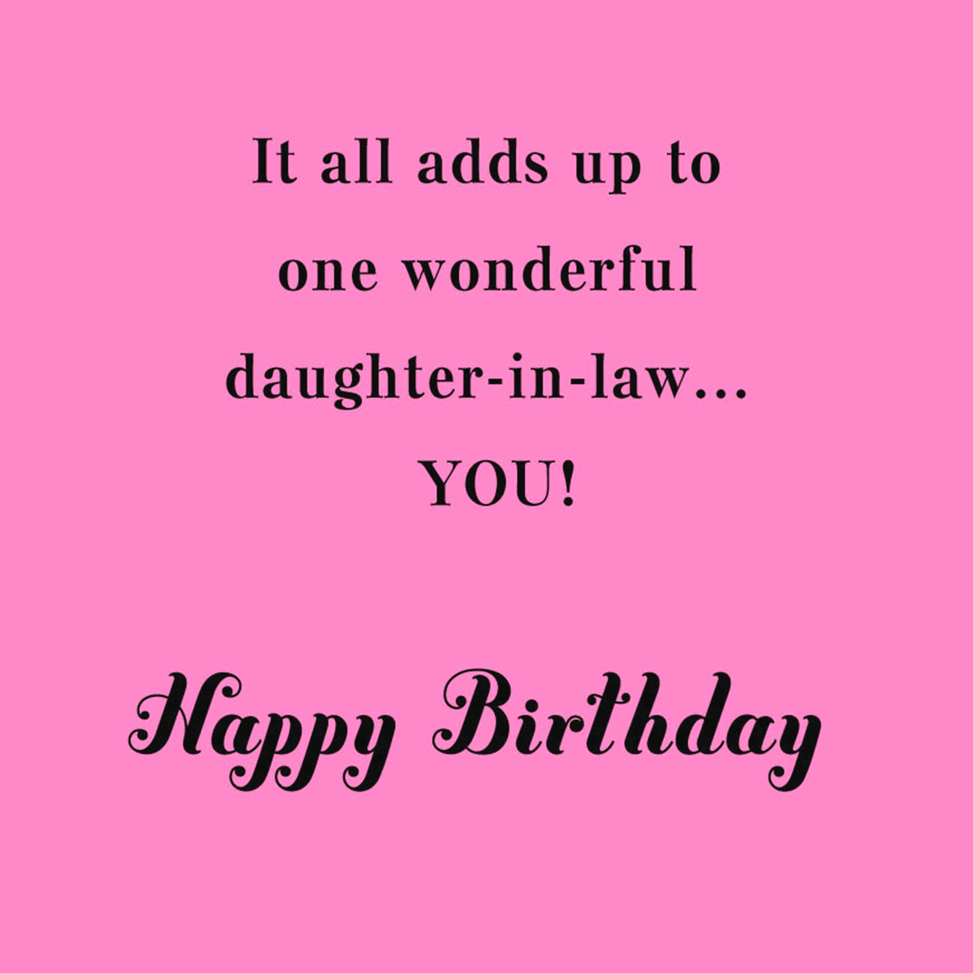 You're Wonderful Birthday Card for DaughterinLaw Greeting Cards