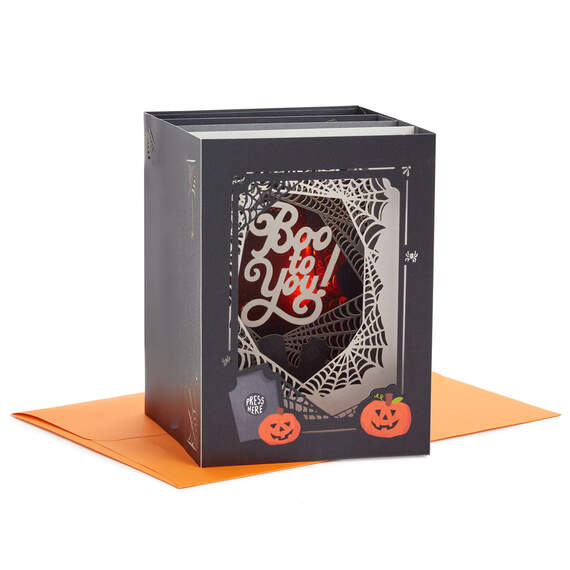 Boo to You Musical 3D Pop-Up Halloween Card With Light, , large image number 1