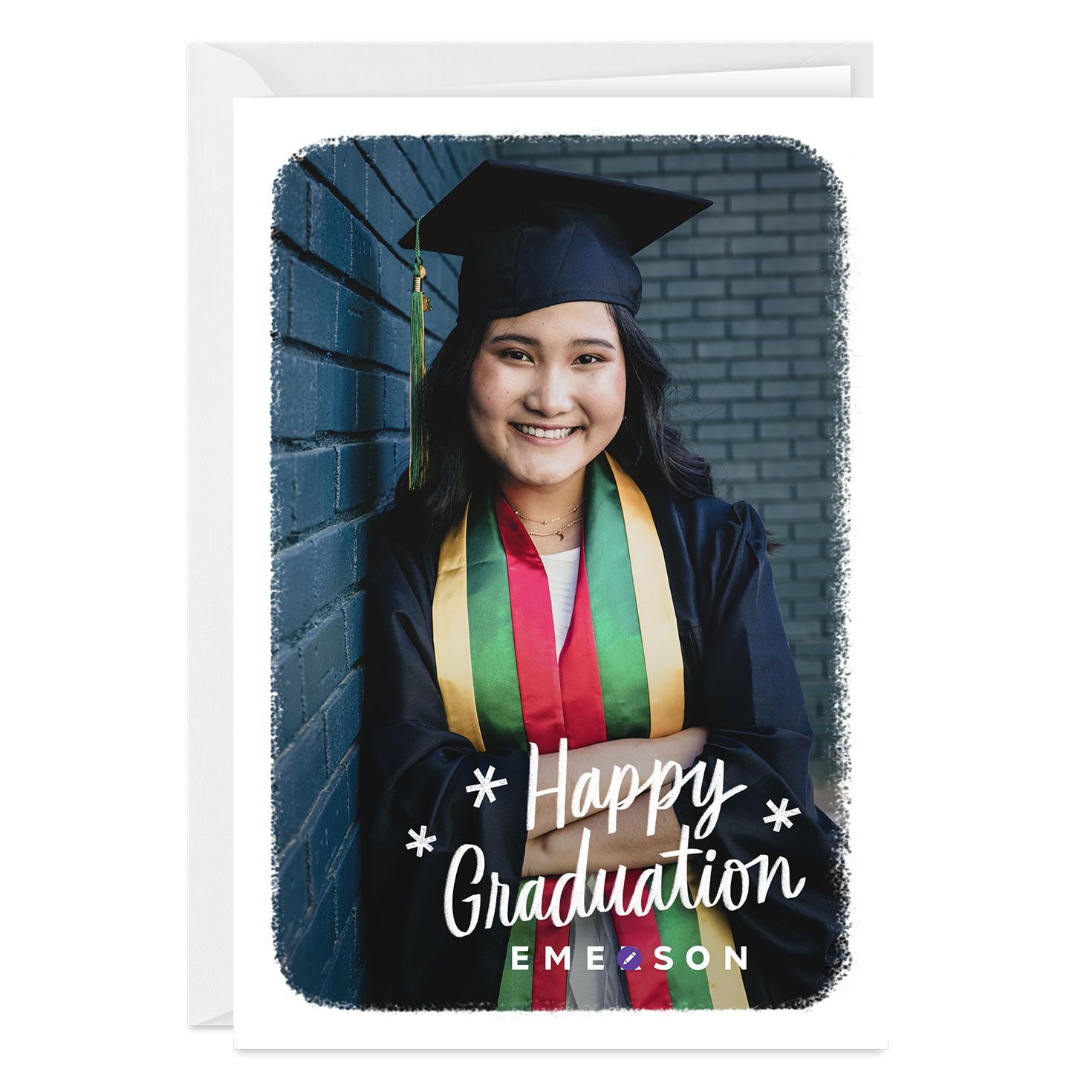 White Frame Custom Graduation Card, , large image number 3