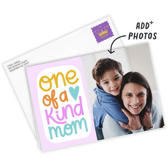 For a One of a Kind Mom Folded Love Photo Card, , large image number 2