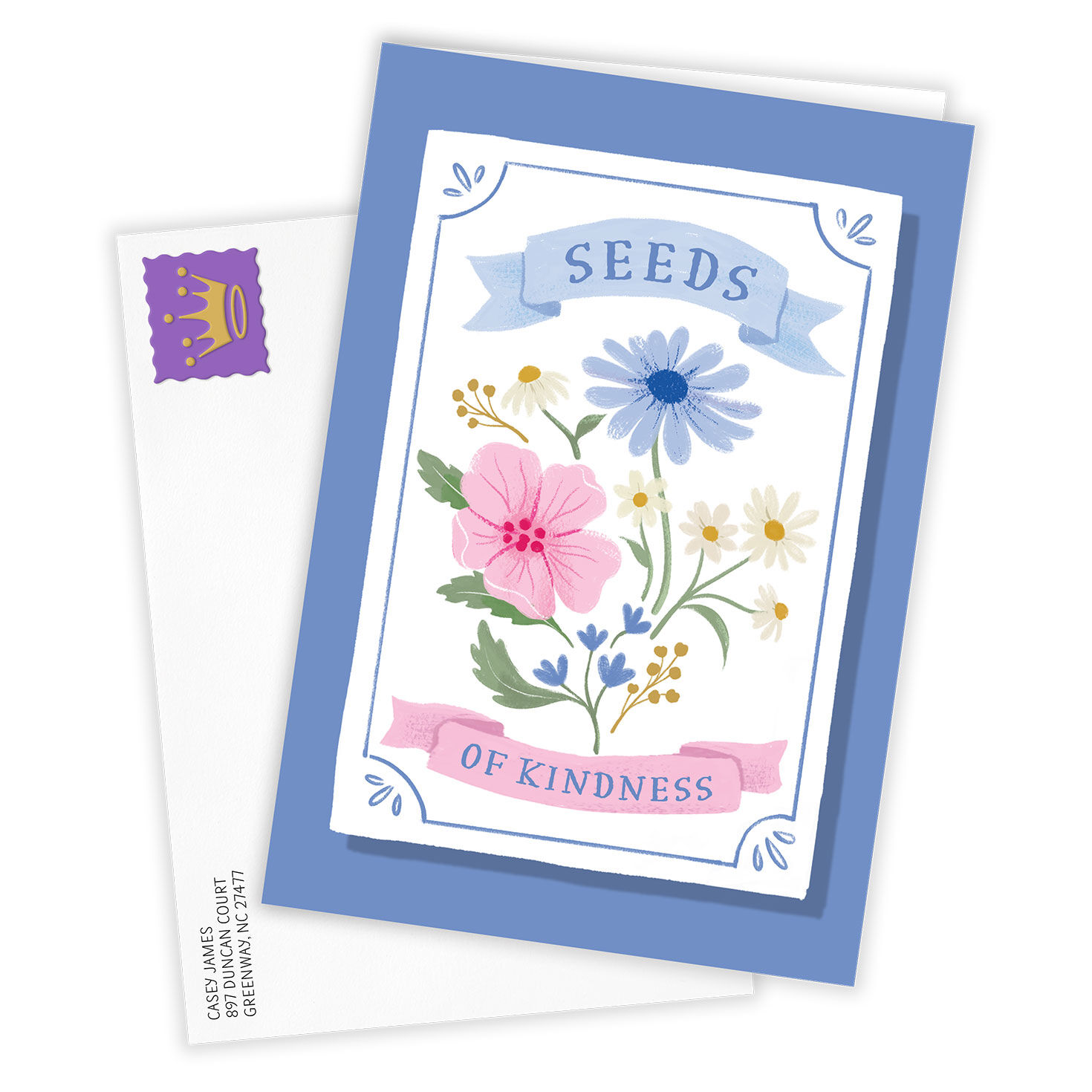 Seeds of Kindness Personalized Thank You Card Card Front with Envelope image number 2