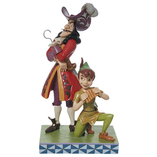 Jim Shore Disney Peter Pan and Captain Hook Figurine, 9.5", 