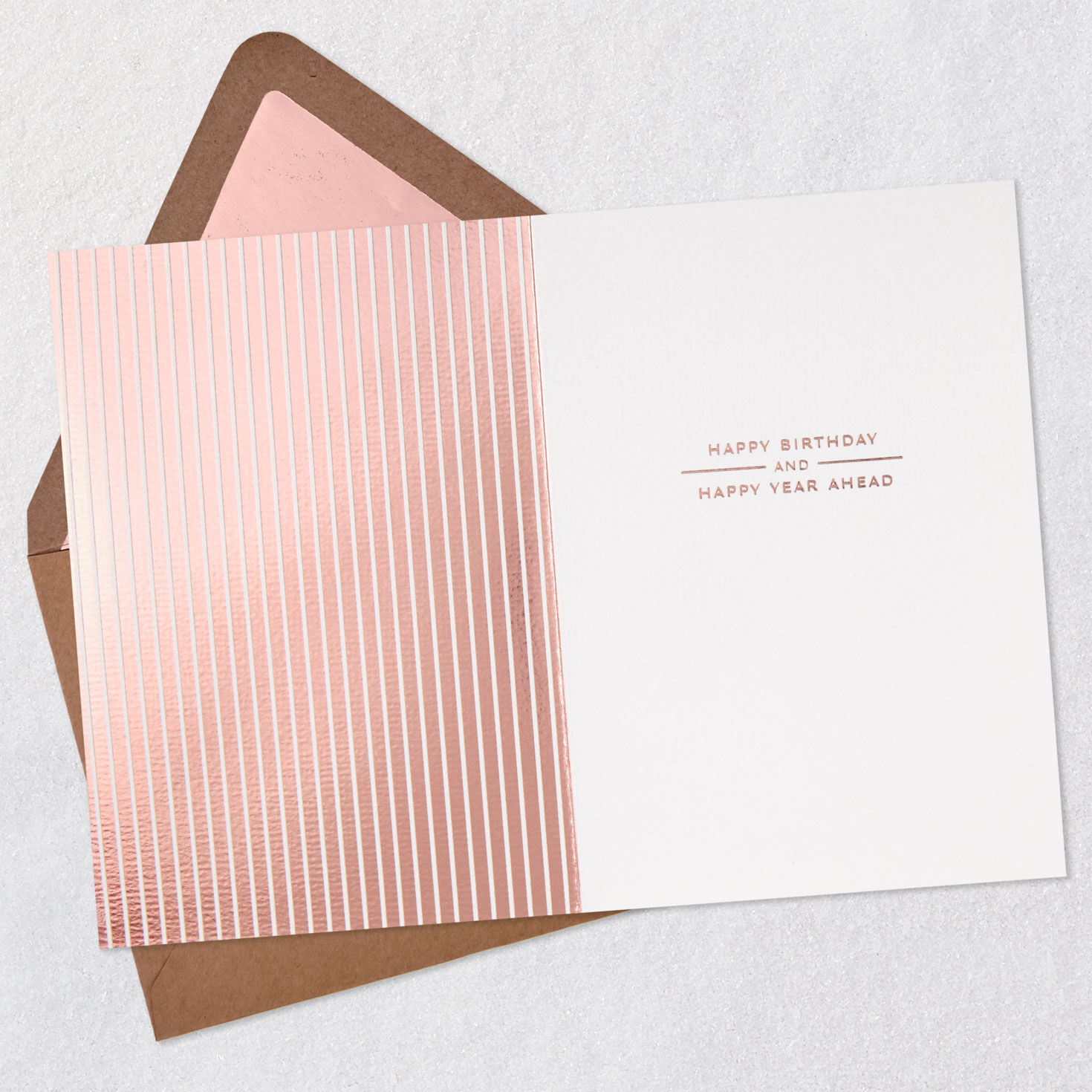 Shell Wreath Birthday Card With Removable Wreath Open card with envelope image number 3