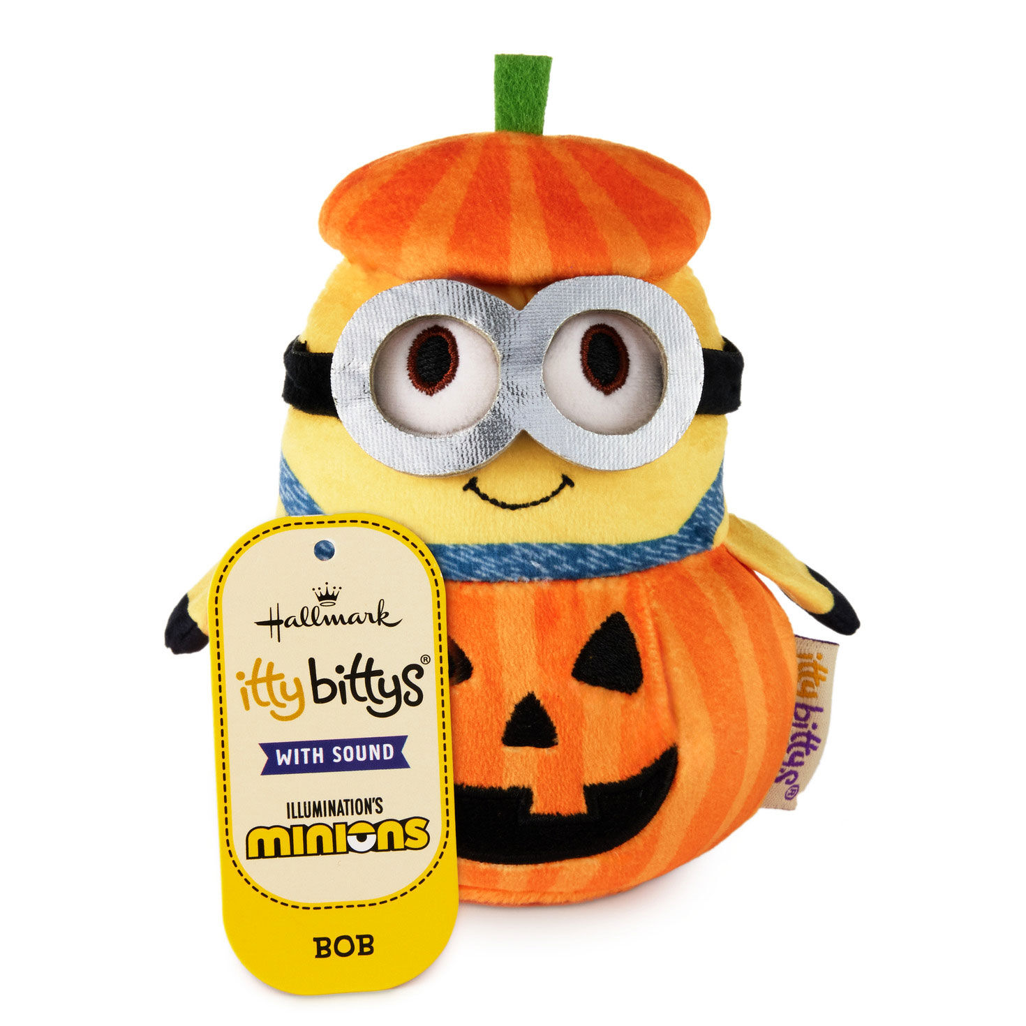 Bob the Minion in Jack-o'-Lantern itty bittys front with tag image number 2