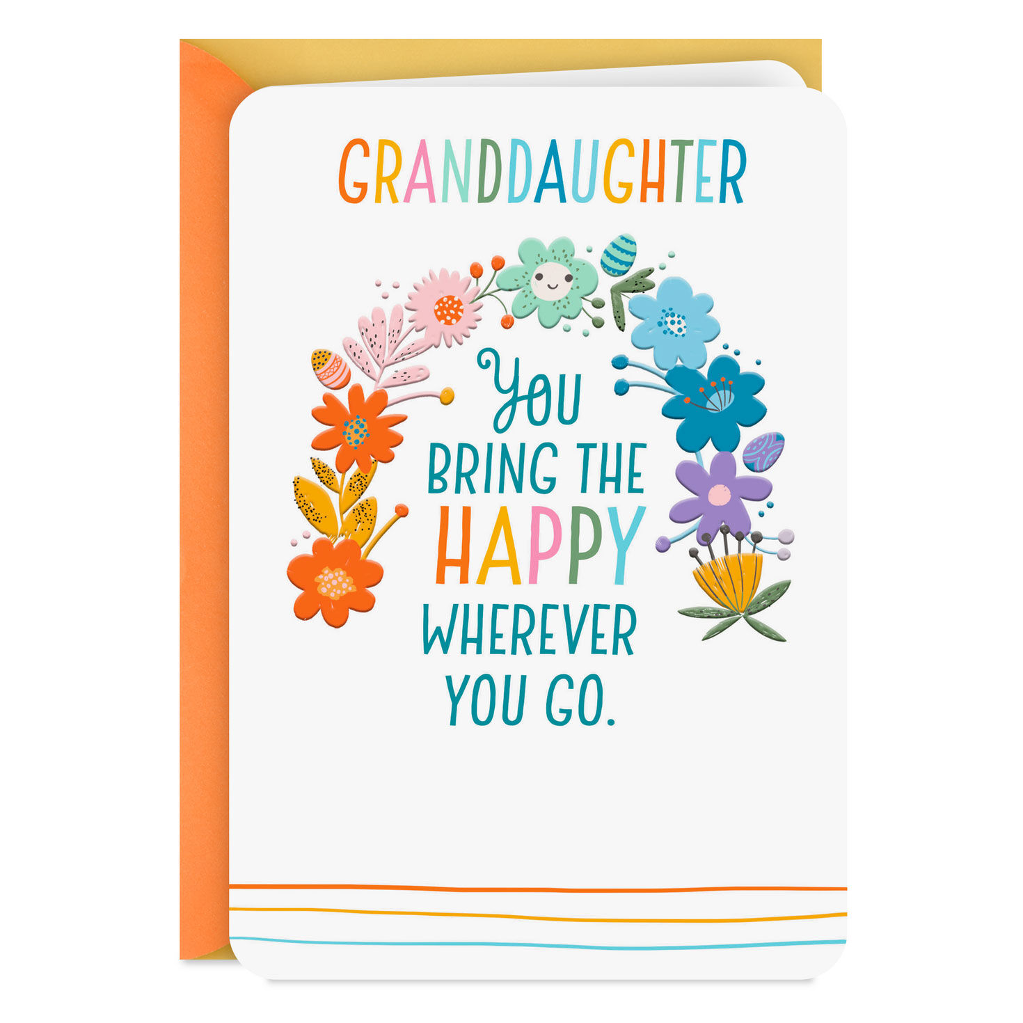 You Bring the Happy Wherever You Go Easter Card for Granddaughter