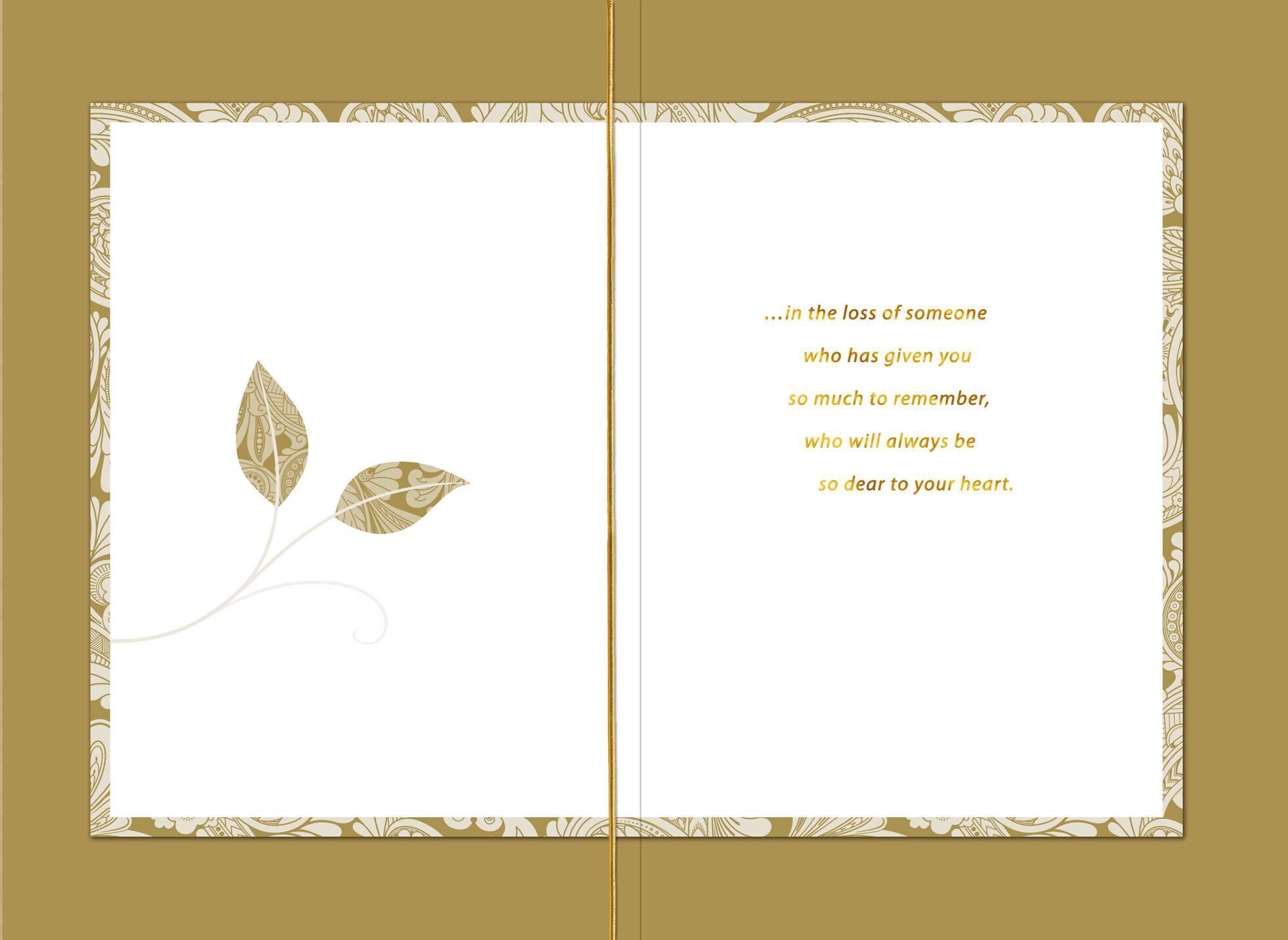 Golden Leaves Sympathy Card