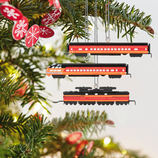 Mini Lionel® Milwaukee Road EP-2 Passenger Ornaments, Set of 3, 