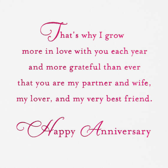 Hand in Hand Anniversary Card for Wife, , large image number 3