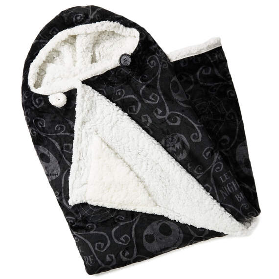 Disney Tim Burton's The Nightmare Before Christmas Jack Skellington Hooded Blanket