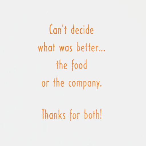 Loved the Food and Company Thank-You Card, 