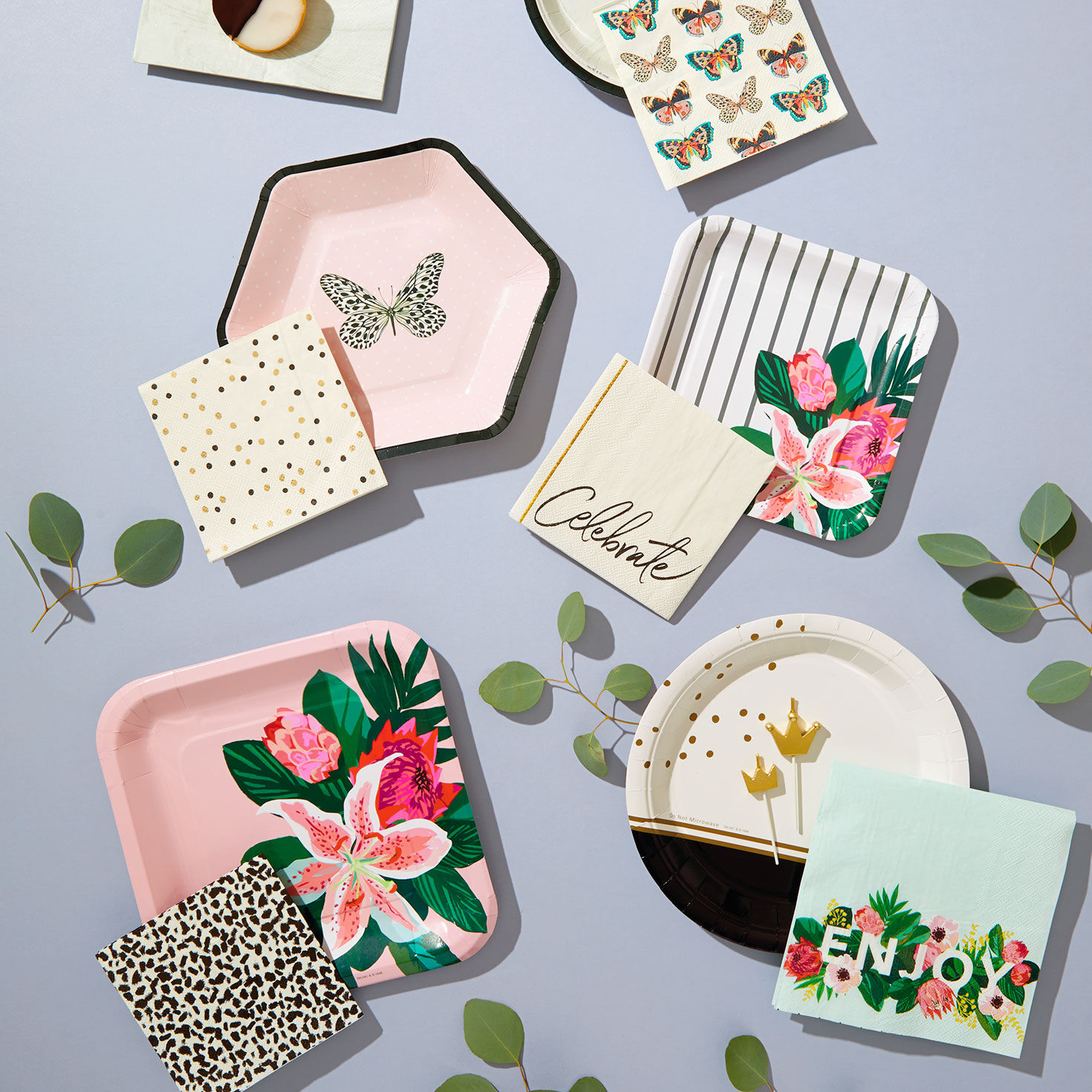 Black and White Animal Print Cocktail Napkins, Set of 16, , large image number 2