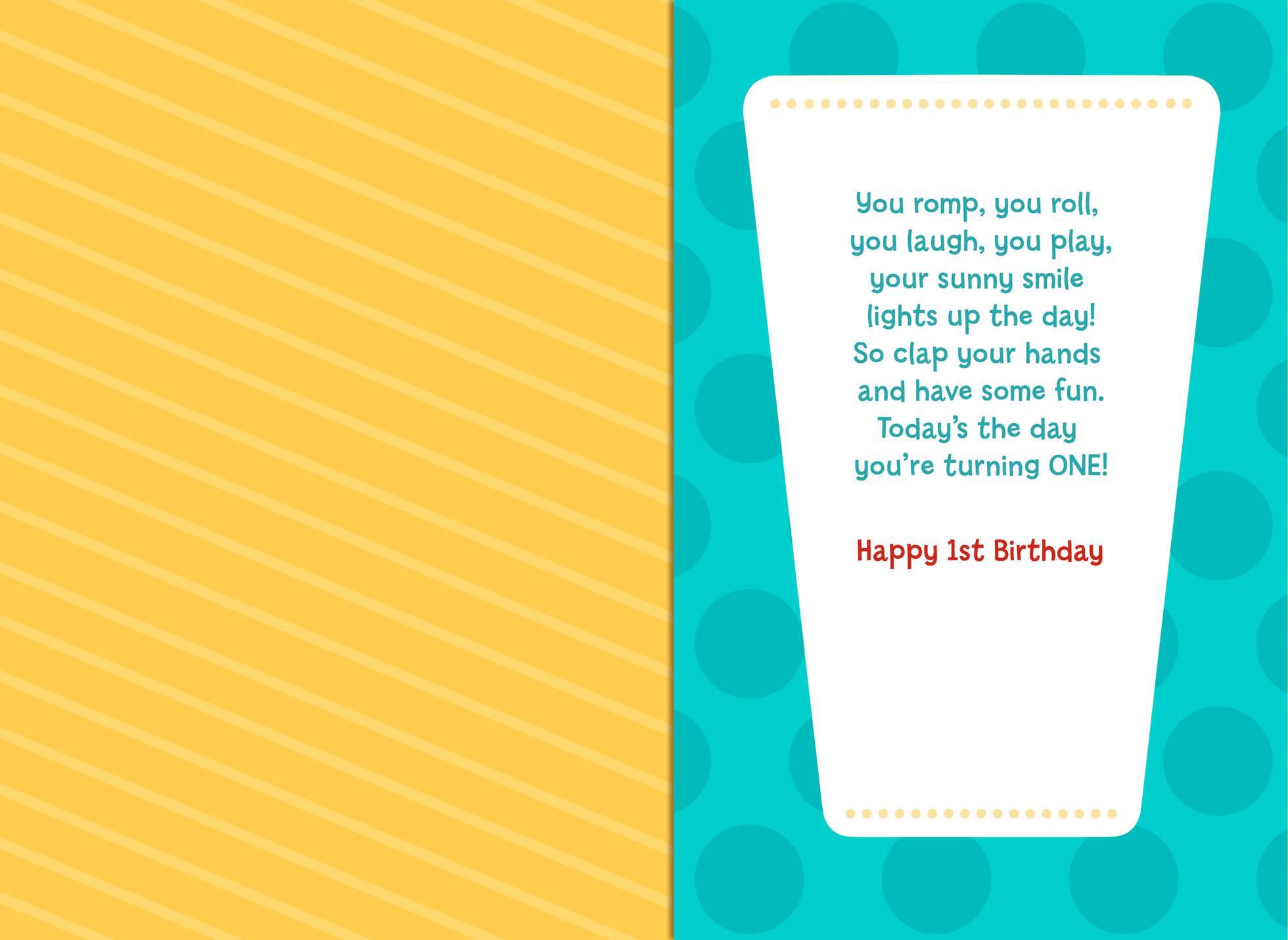Mickey Mouse Musical 1st Birthday Card