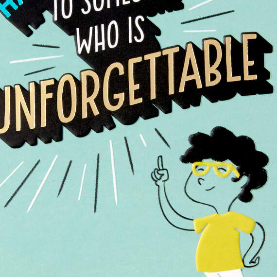 You're Unforgettable Funny Pop-Up Birthday Card, , large image number 4