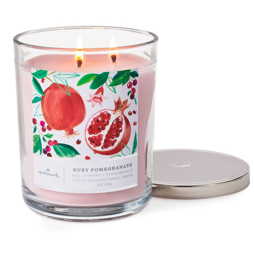 Ruby Pomegranate 3-Wick Jar Candle, 16 oz., 