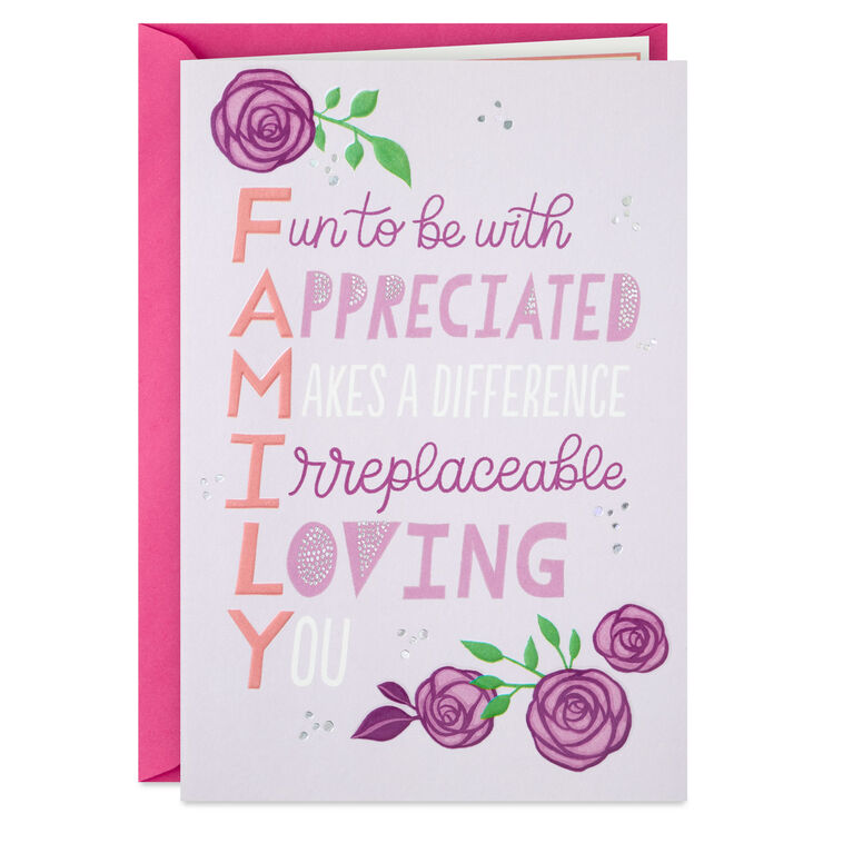 So Glad We're Family Birthday Card