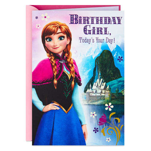 Disney Frozen Birthday Card for Her With Stickers, 