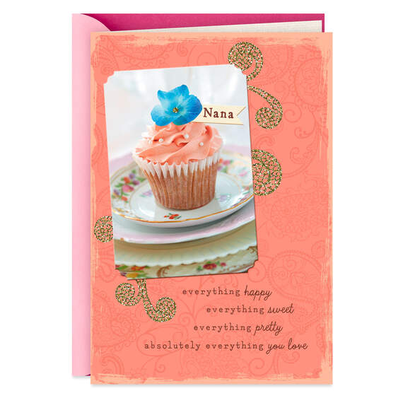 Cupcake Birthday Card for Nana, , large image number 1