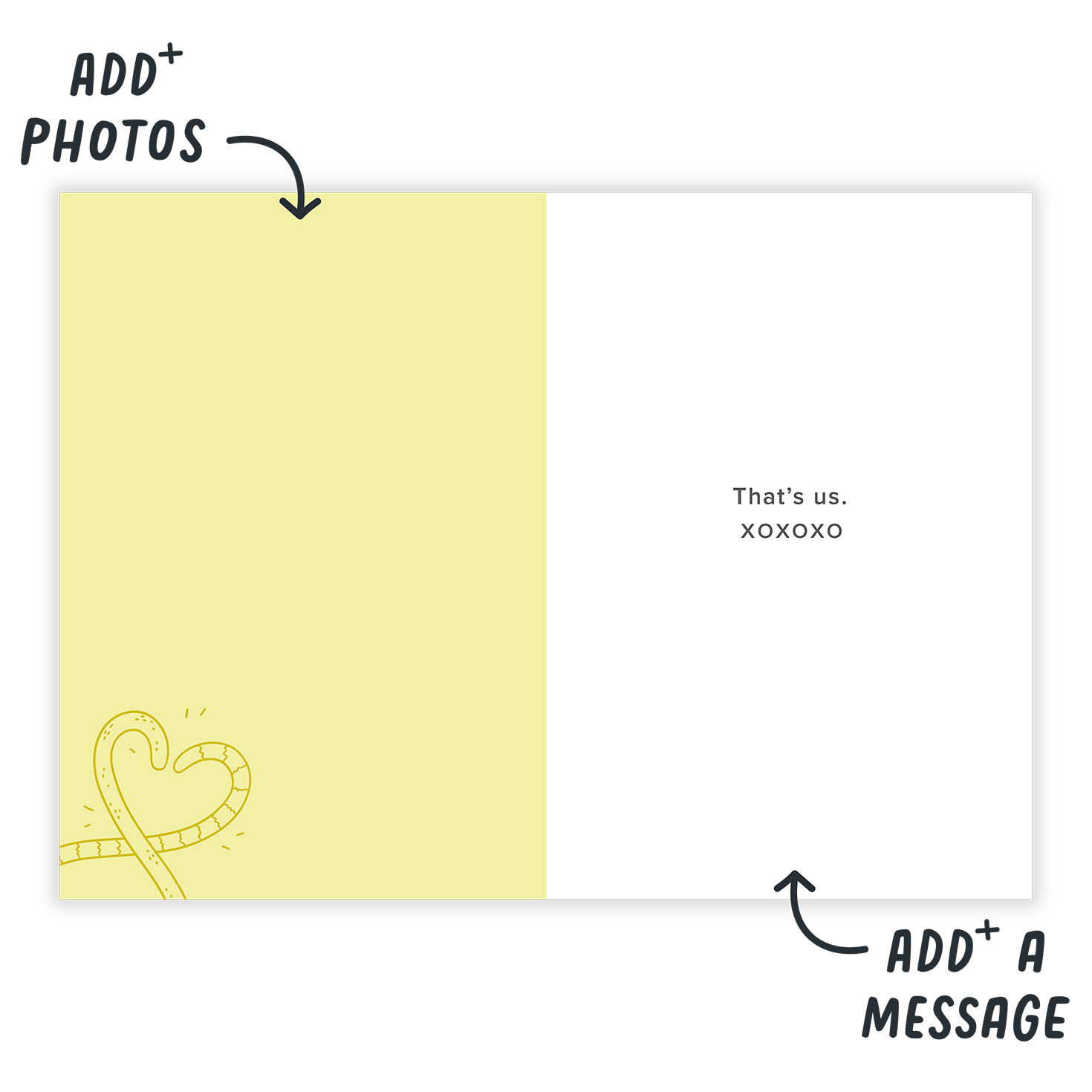 Blue Yellow Cats Hugging Personalized Love Card  image number 3