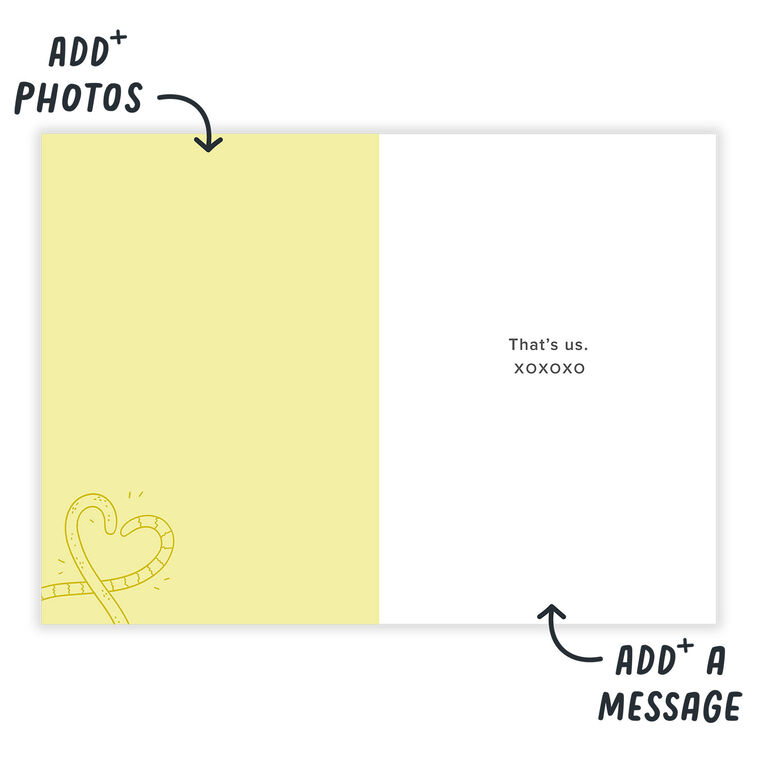 Blue Yellow Cats Hugging Personalized Love Card  image number 3