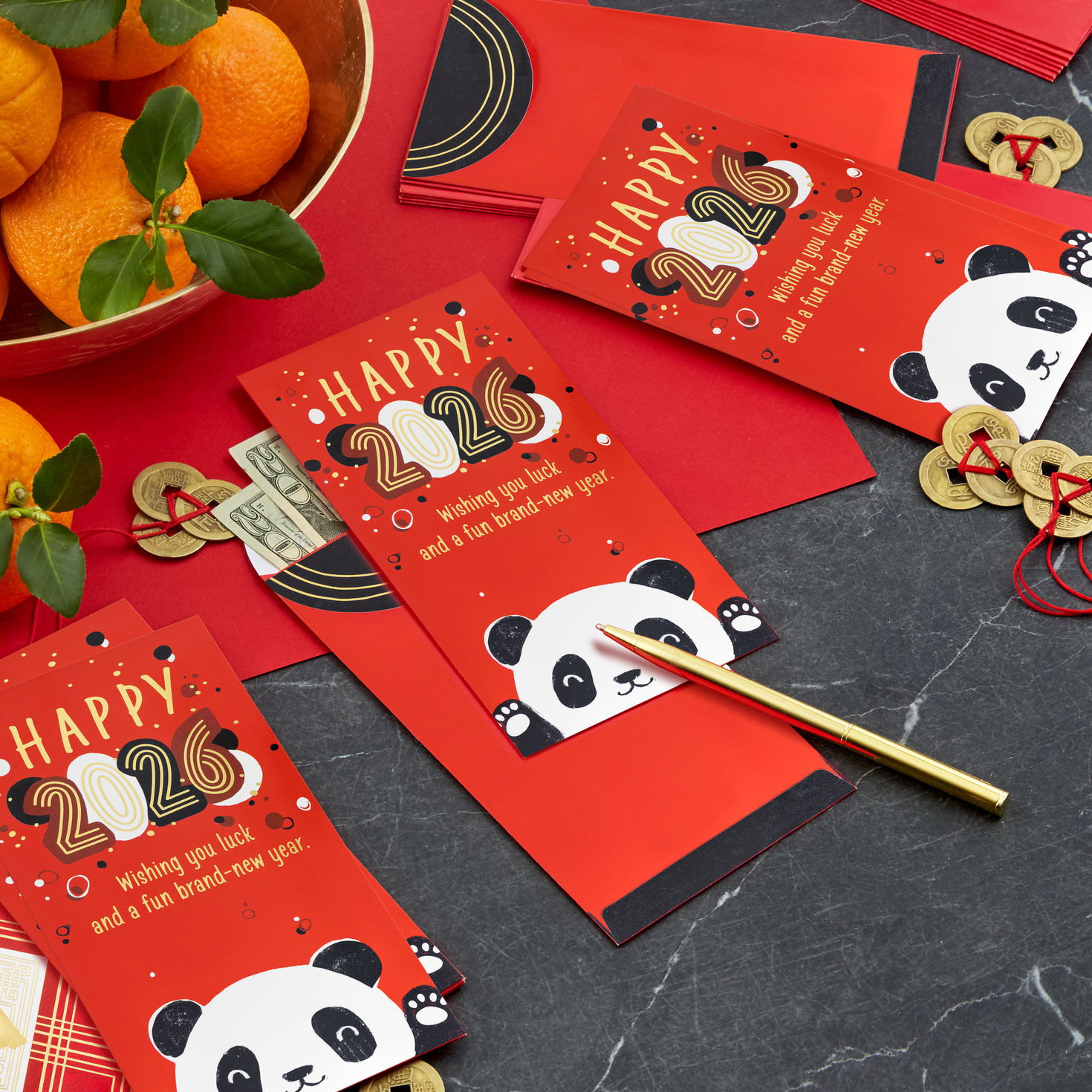 Wishing You Luck Panda Lai See Envelopes, Pack of 6 for only USD 4.99 | Hallmark